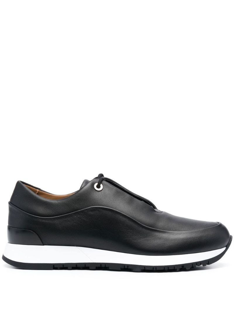 calf-leather low-top sneakers - 1