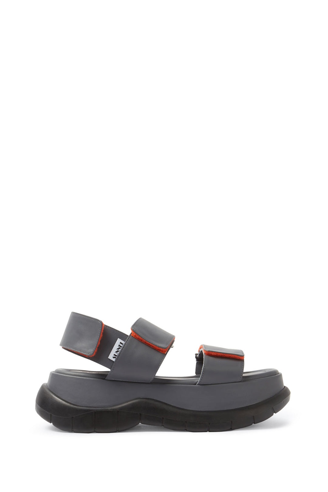 DARK GREY PLATFORM SANDALS - 1