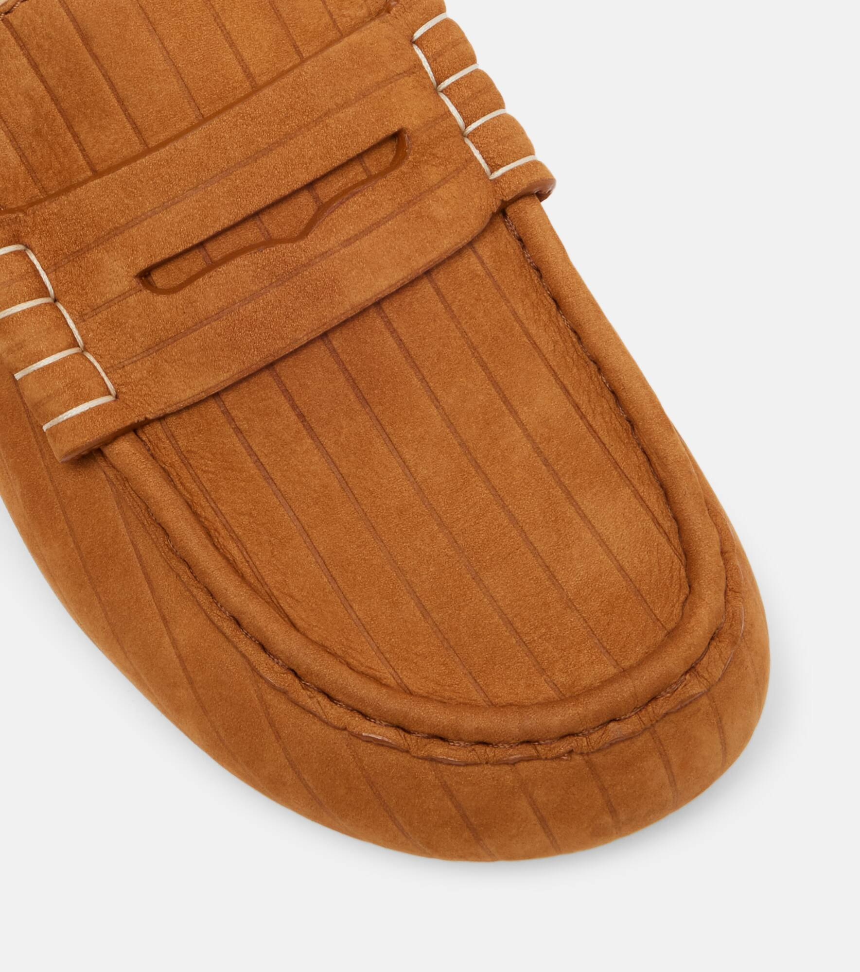 Stitch suede mules - 5