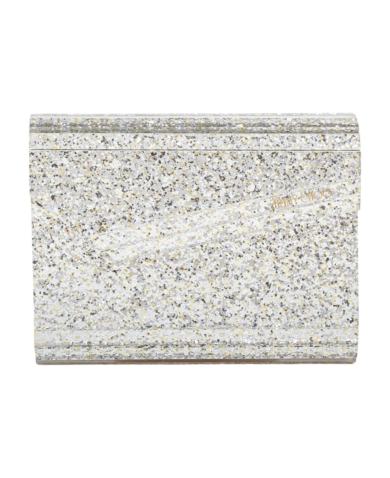 Candy Clutch Bag In Acrylic Fabric With Glitter - 2
