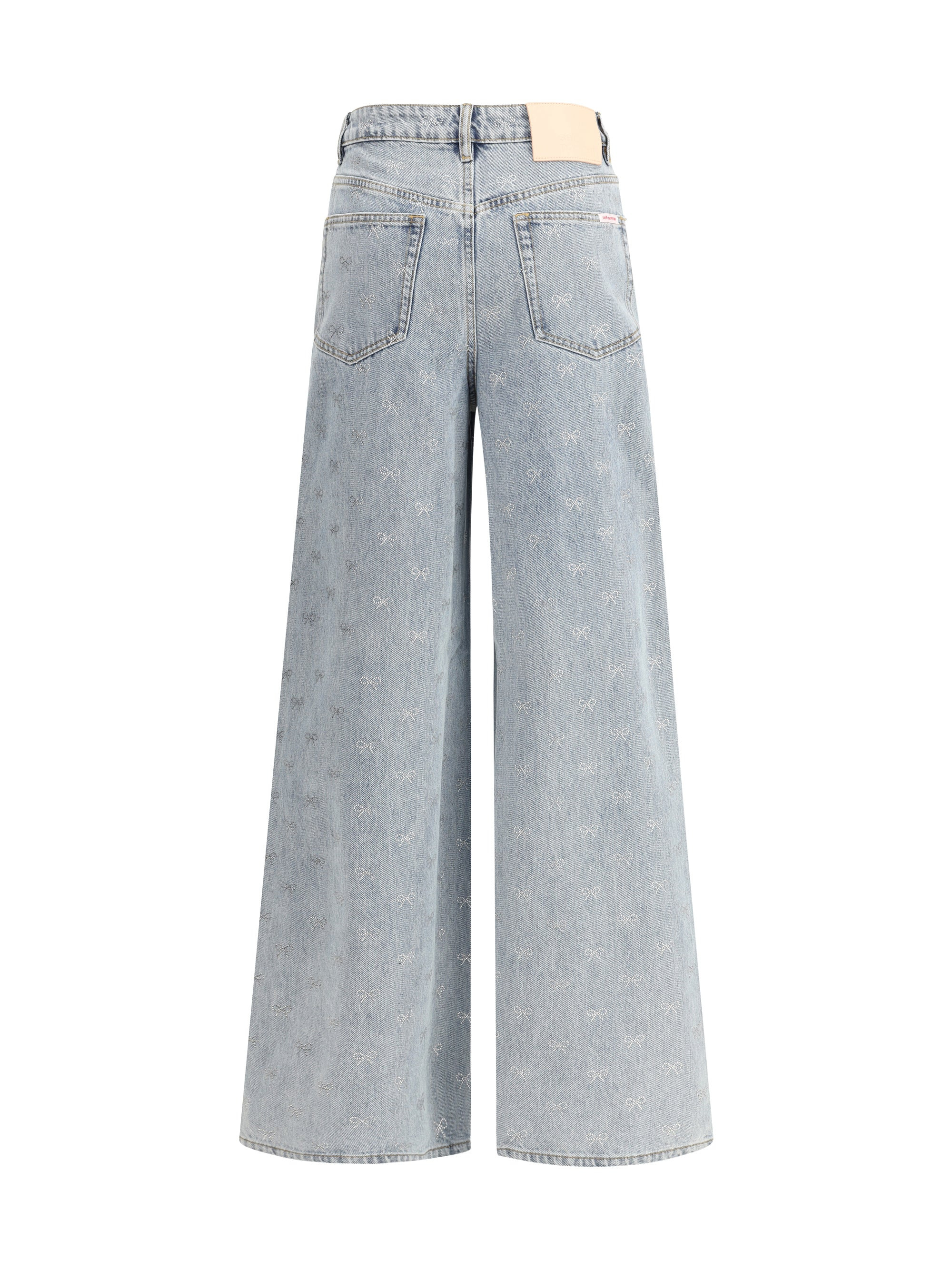 Self-Portrait Women Bow Diamond Jeans - 2