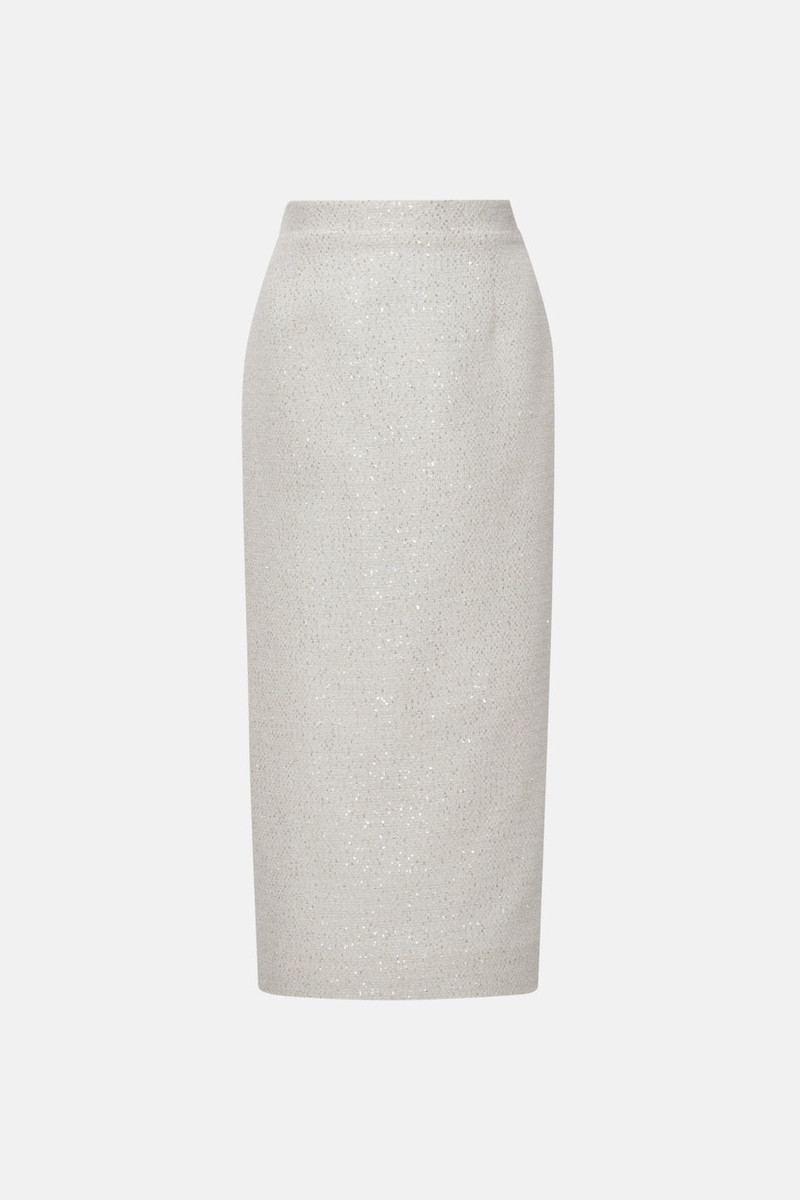 SEQUIN TWEED MIDI SKIRT 1