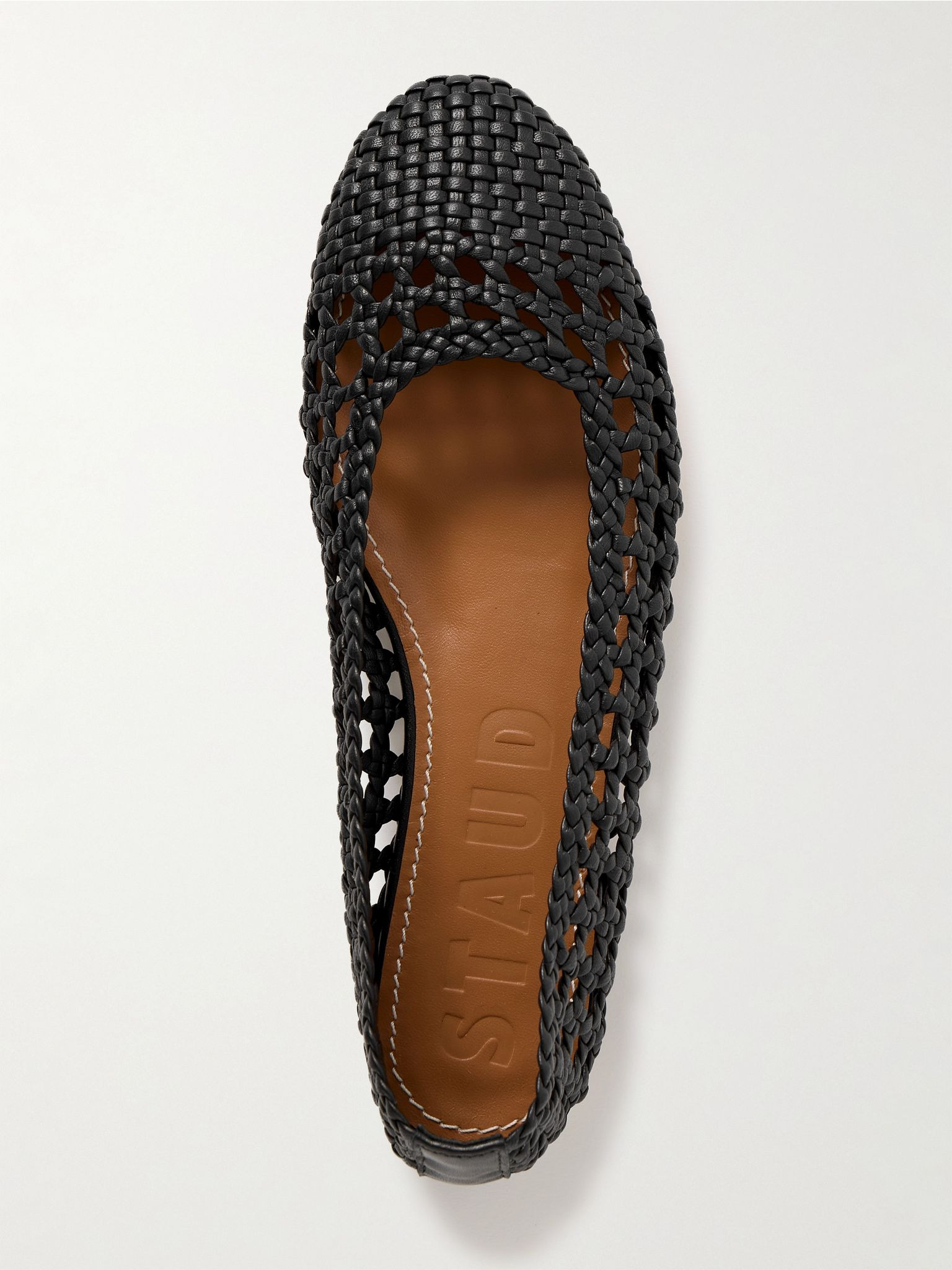 Nell woven leather ballet flats Black - 5