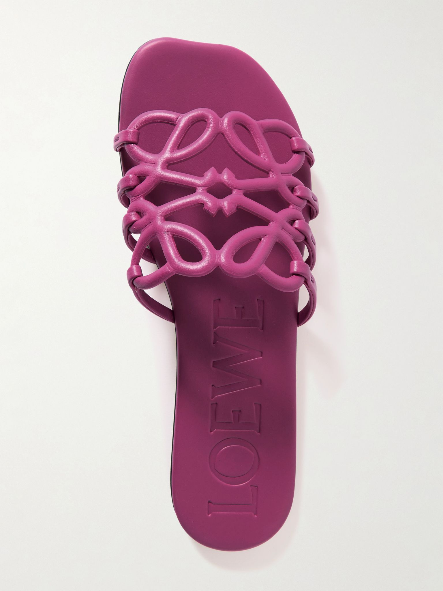 + Paula's Ibiza Petal Anagram leather slides Fuchsia - 5