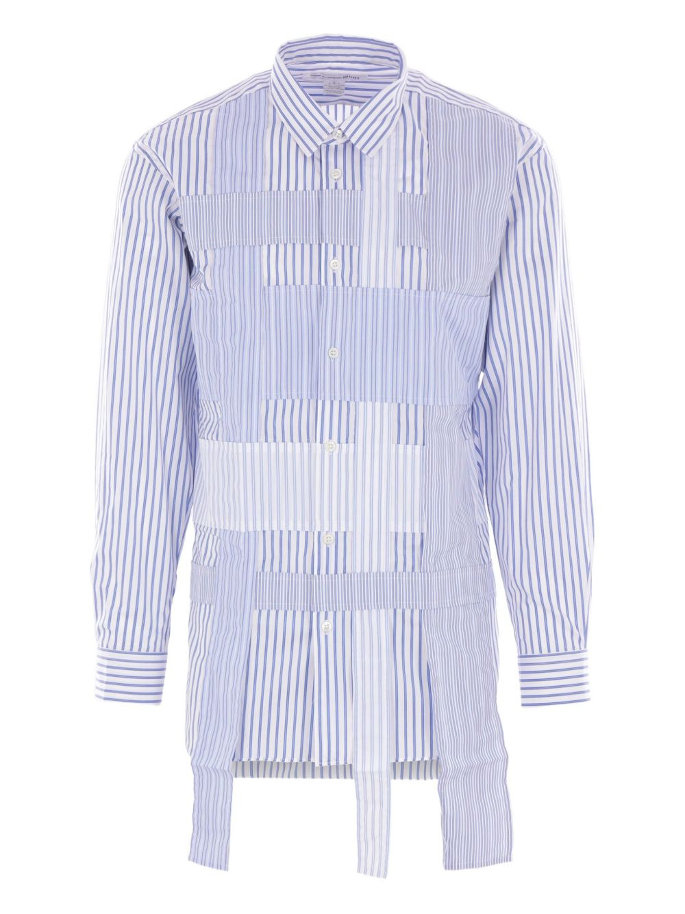 striped patchwork shirt - 1