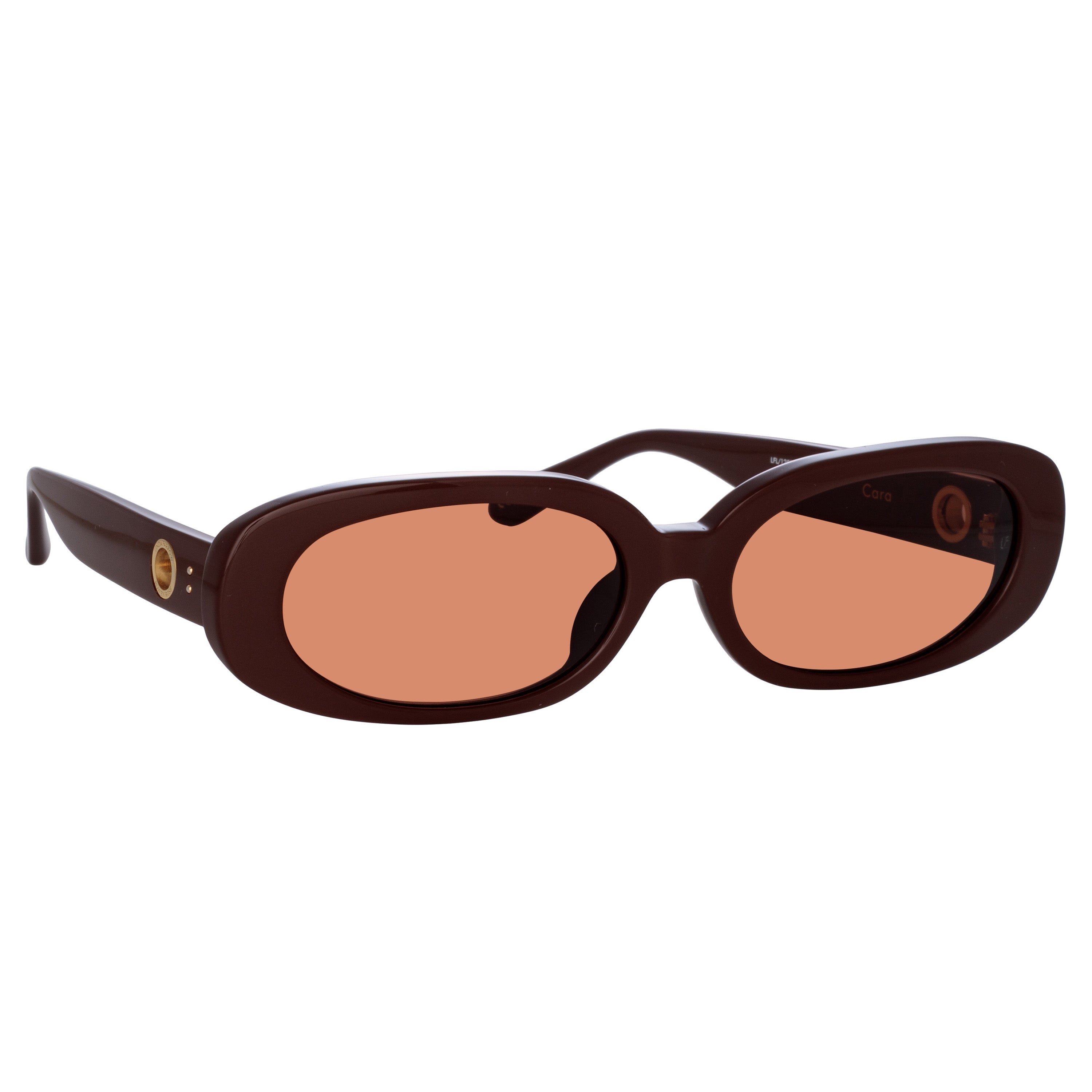 CARA OVAL SUNGLASSES IN BROWN - 2