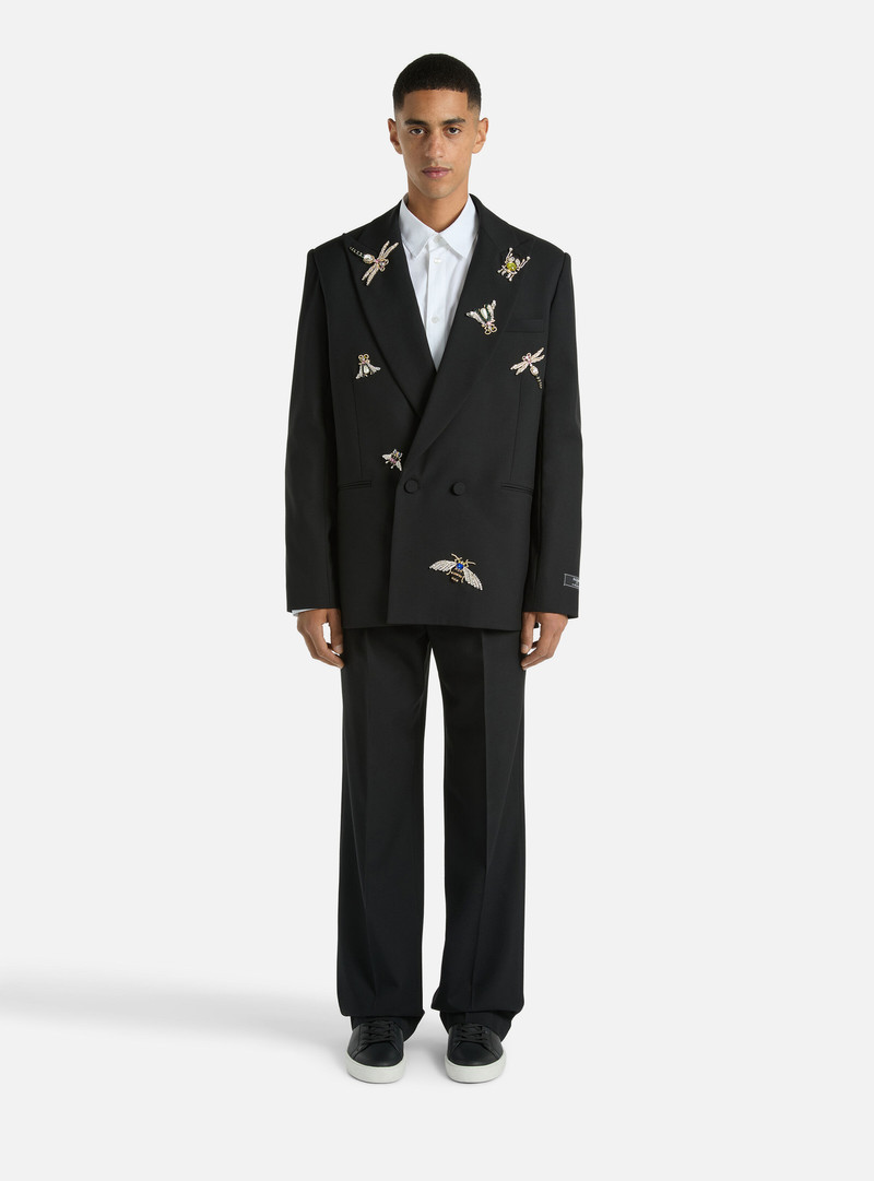 Balmain Embroidered wool and crystal Balmain Insect jacket outlook