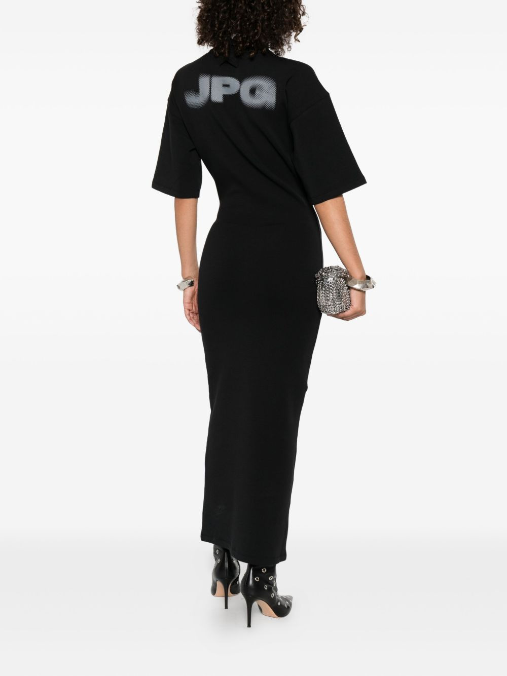 high-neck maxi dress - 2