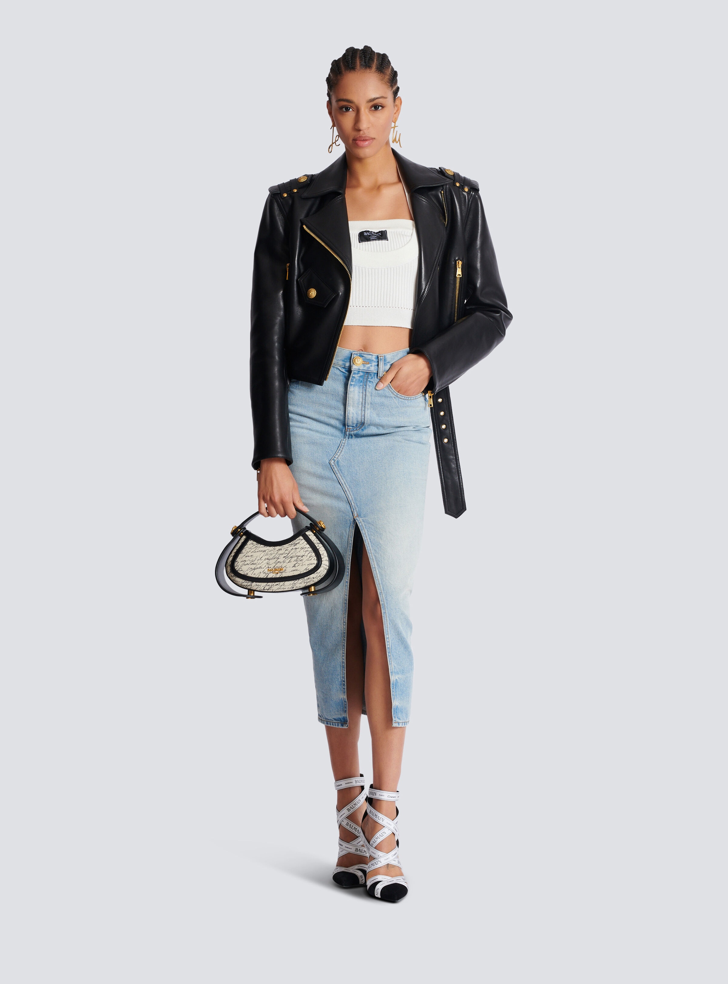 Ribbed knit halterneck top - 2
