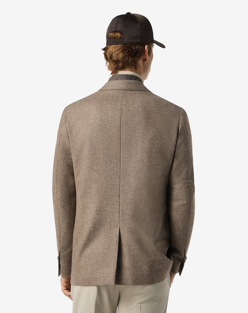 Brown wool and cashmere jacket with detachable vest 3