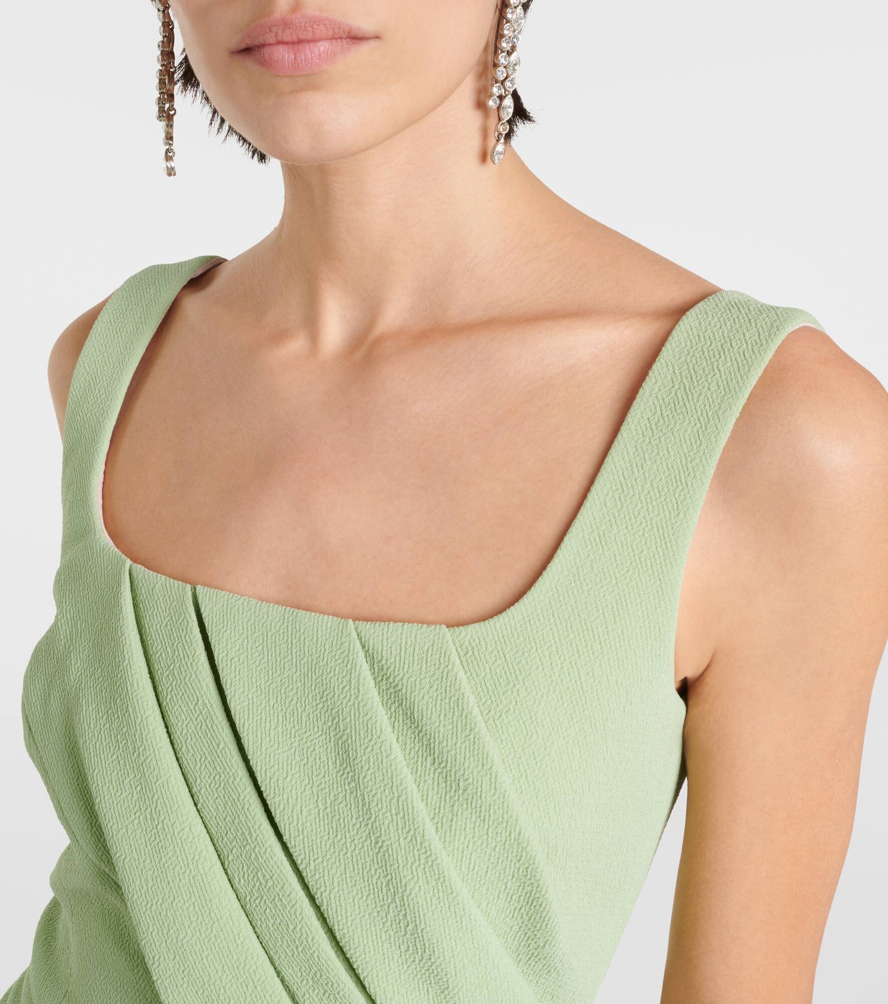 Arina pleated crêpe midi dress - 4