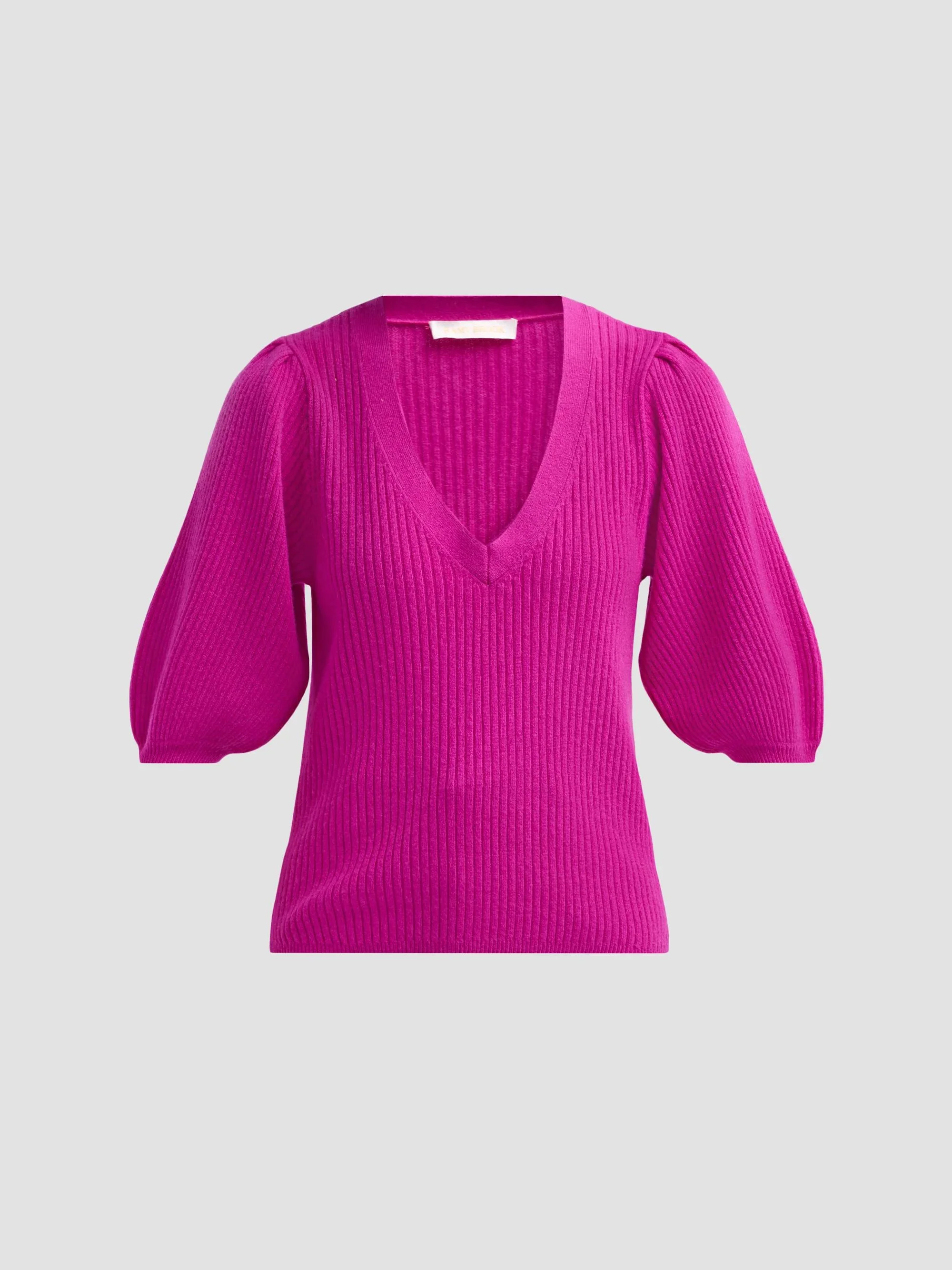Women's Cassidee Cashmere V-Neck Sweater - Raspberry - 1
