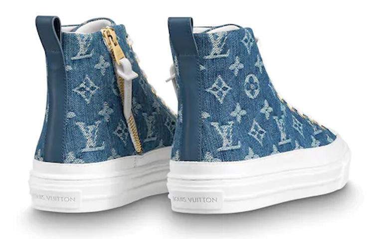 (WMNS) LOUIS VUITTON LV Stellar High Top Denim Blue 1A4VT - 4