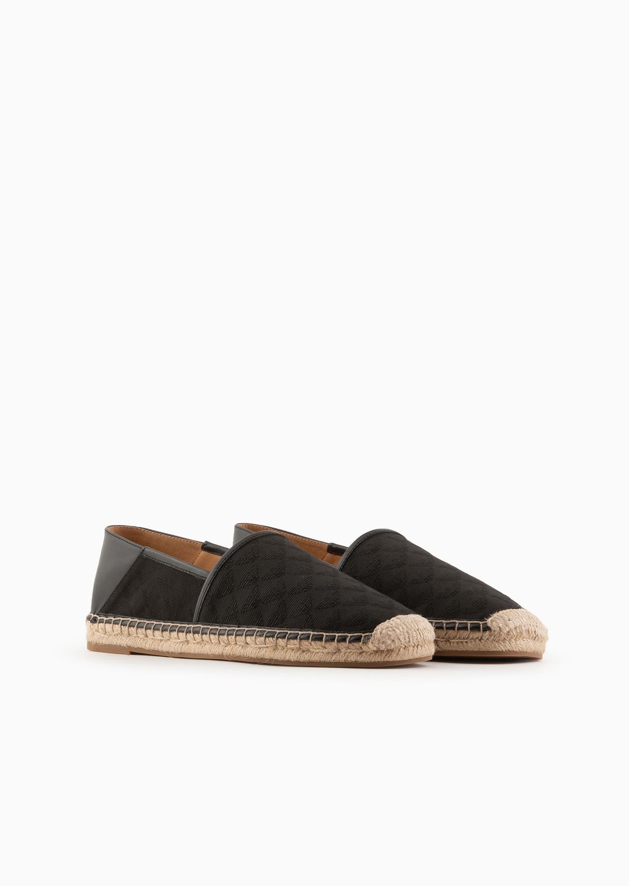 Logo-embroidered leather espadrilles - 2