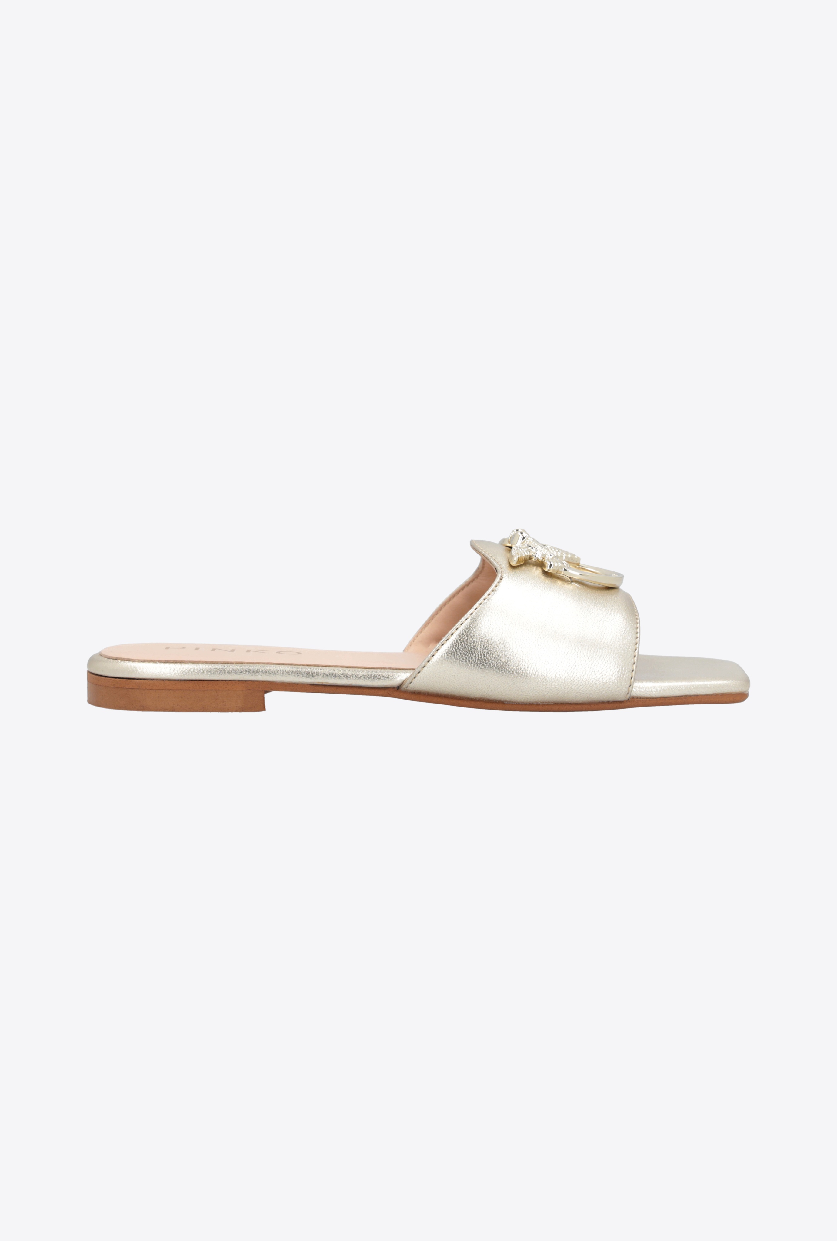 FLAT LAMINATED LEATHER SLIP-ONS - 1