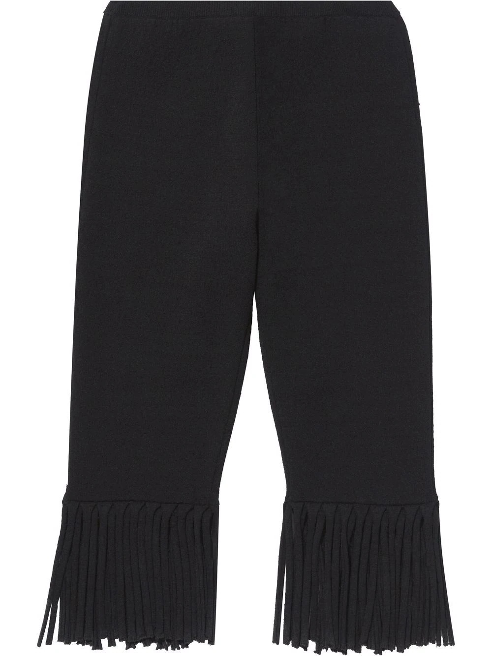 textured fringed biker shorts - 1