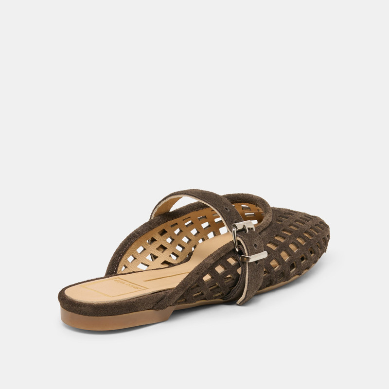 MIRIAN FLATS DK BROWN SUEDE 3