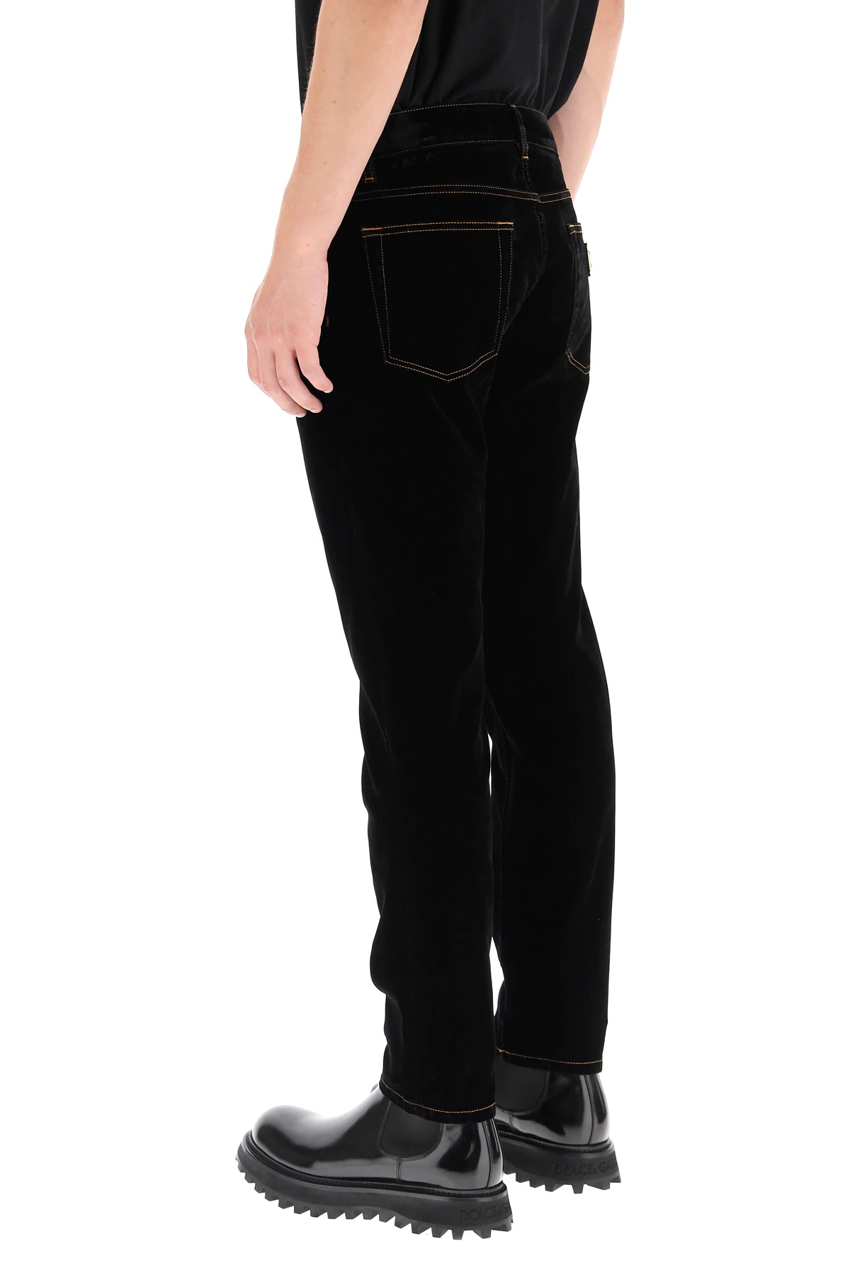 SLIM JEANS WITH VELVET COATING - 4