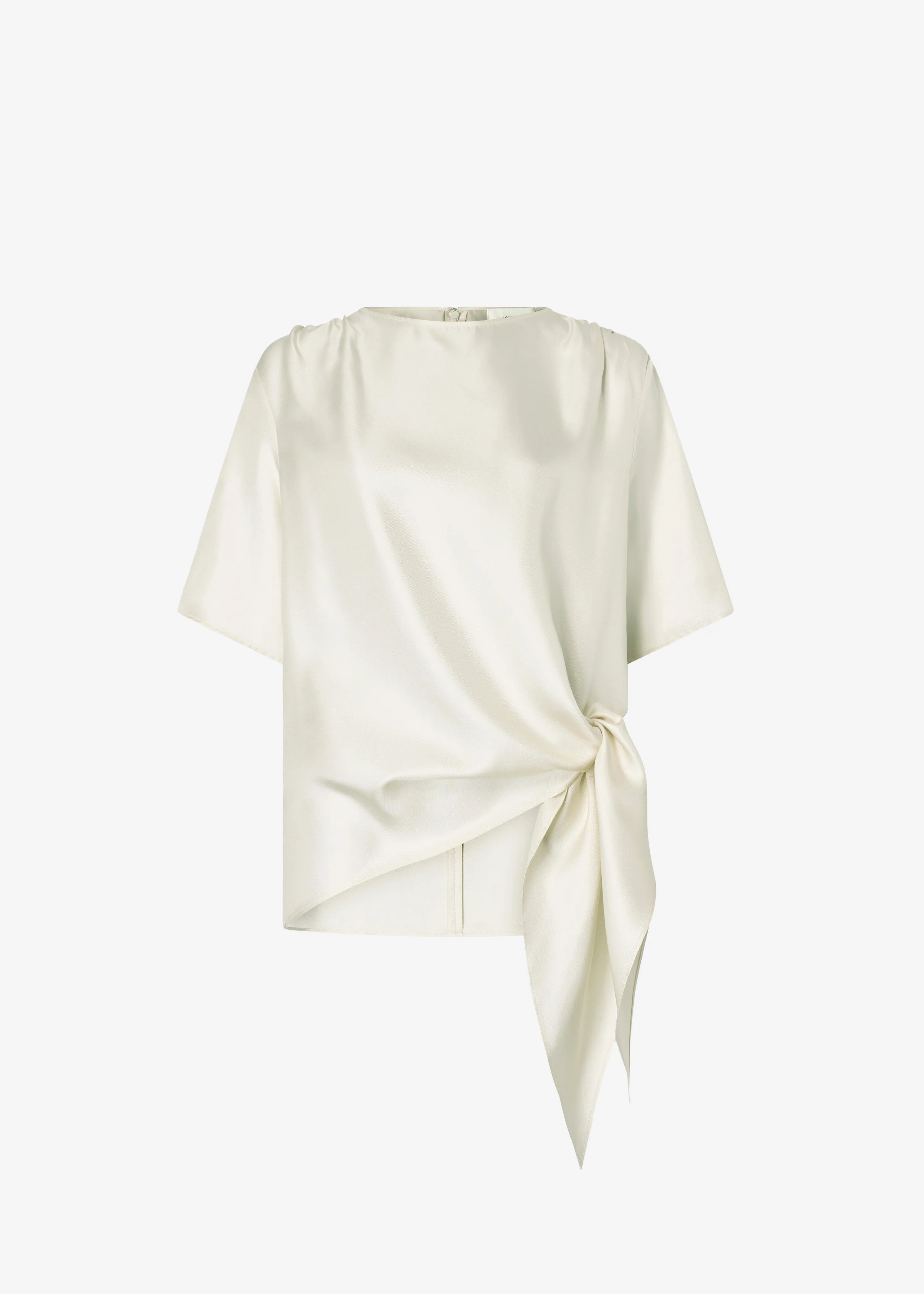 Loulou De Saison Mano Asymmetric Silk Top - Ivory - 1