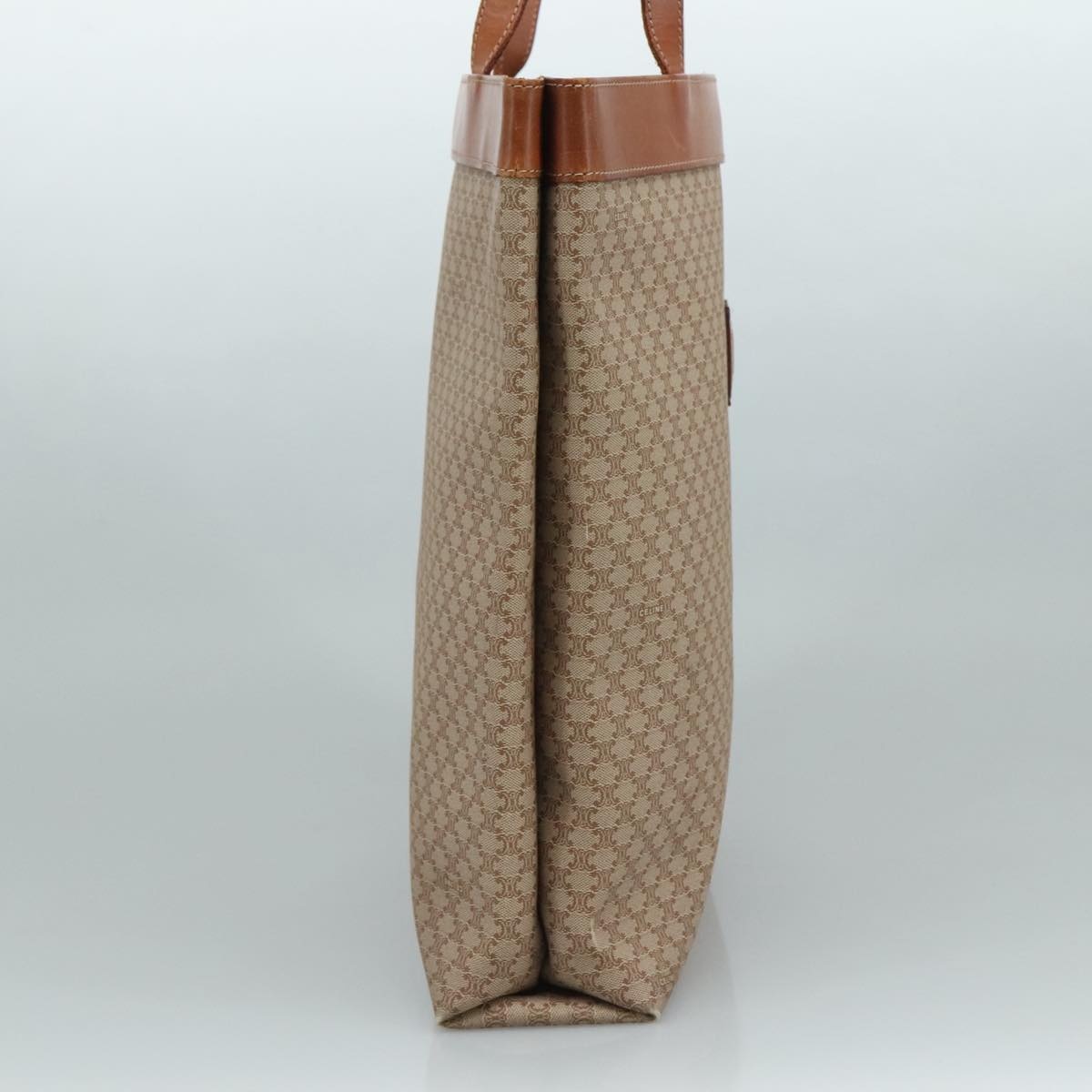 CELINE Macadam Canvas Tote Bag Pvc Brown Gold - 3