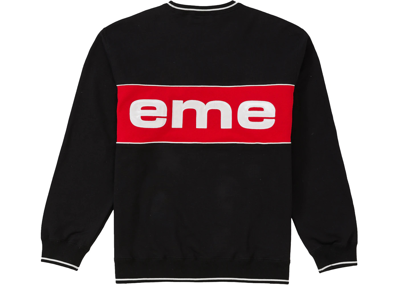 Supreme Piping Crewneck Black - 2