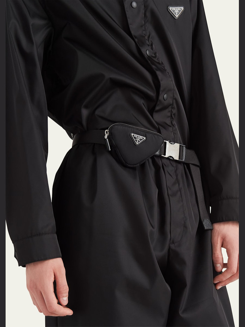 Prada Men's Nastro Nylon Belt w/ Zip Pouch outlook