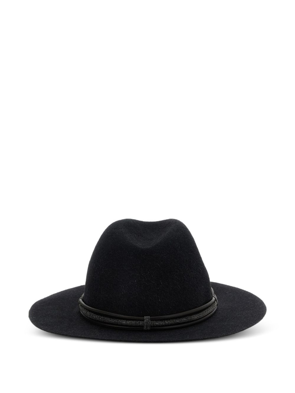leather monili-band fedora hat - 3