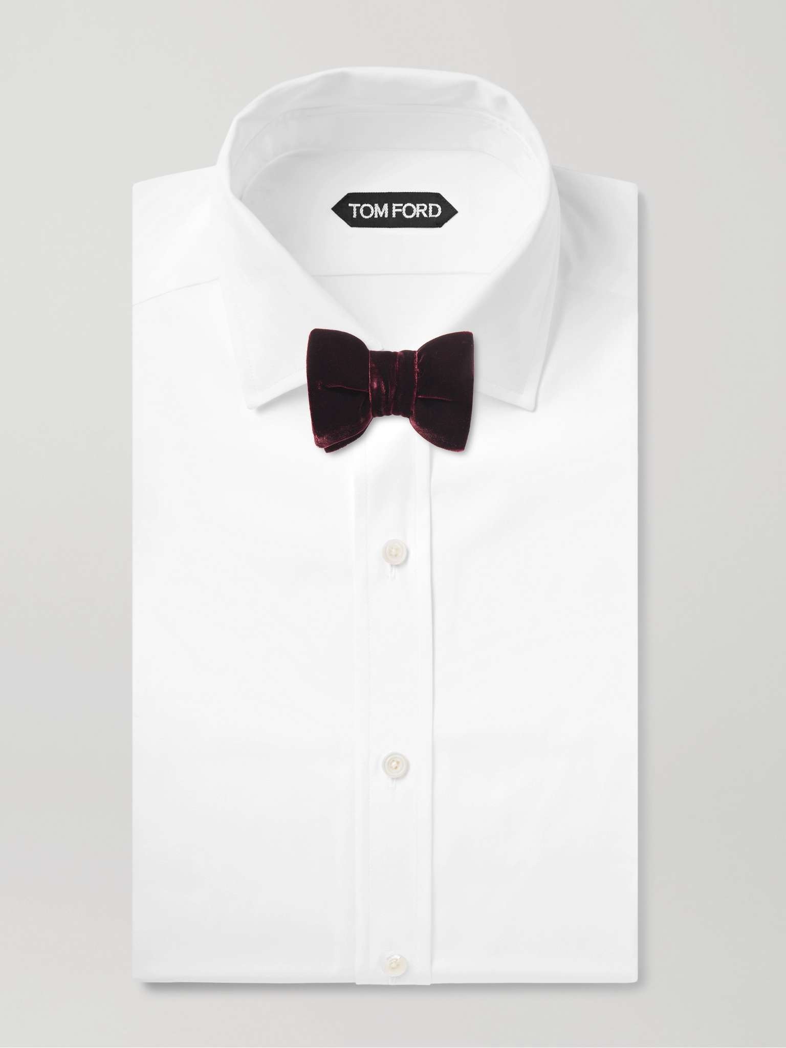 Pre-Tied Cotton-Velvet Bow Tie - 2