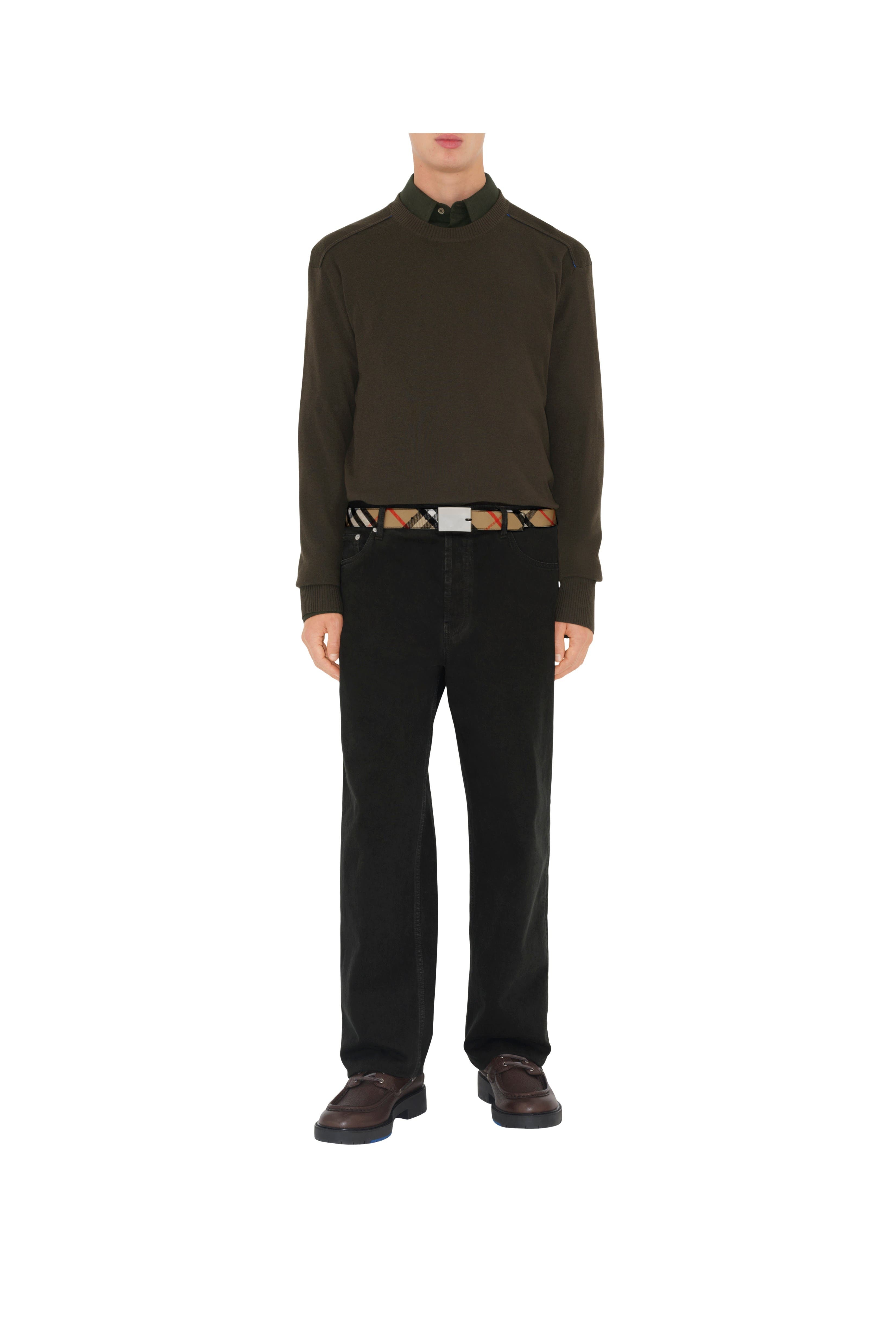 burberry Reversible Check B Cut Belt in Sand/slate at Nordstrom - 2