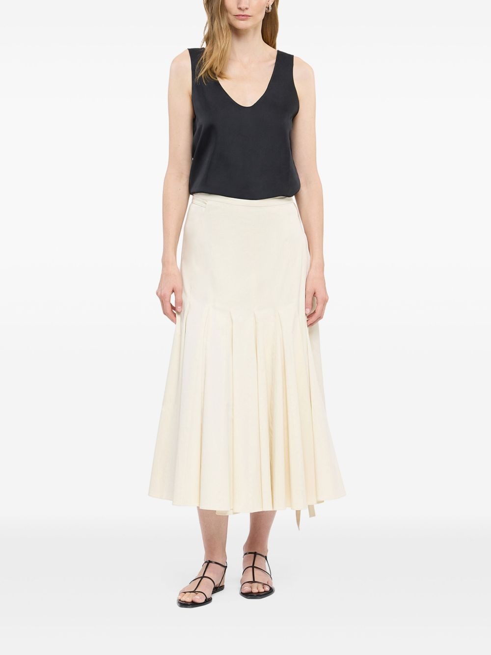 panelled wrap skirt - 2