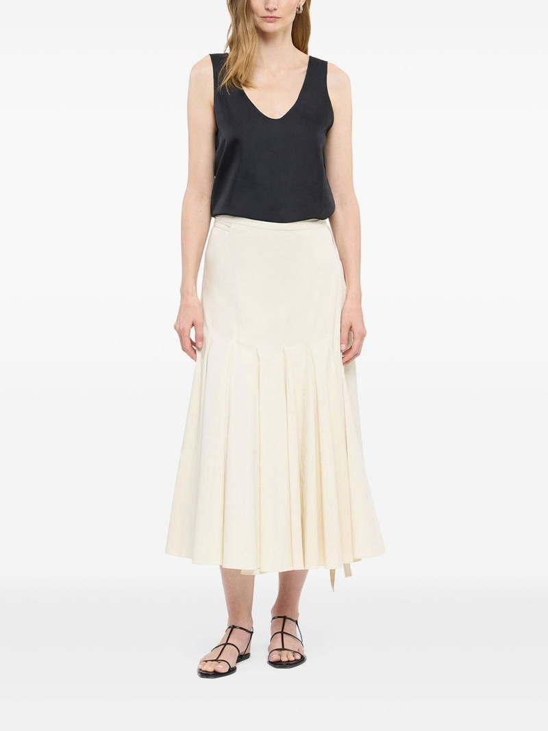 Another Tomorrow panelled wrap skirt outlook