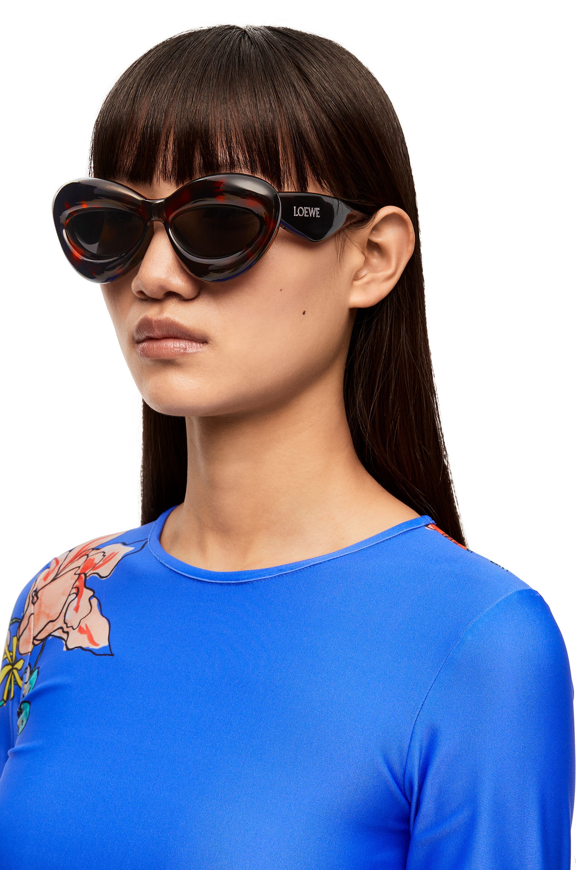 Inflated cateye sunglasses in nylon - 2