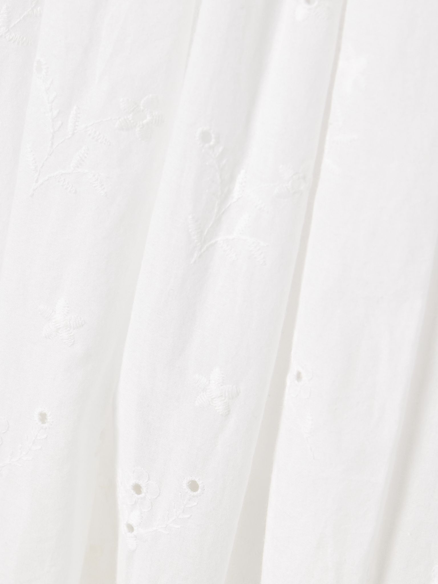 Procida gathered broderie anglaise cotton maxi skirt White - 4