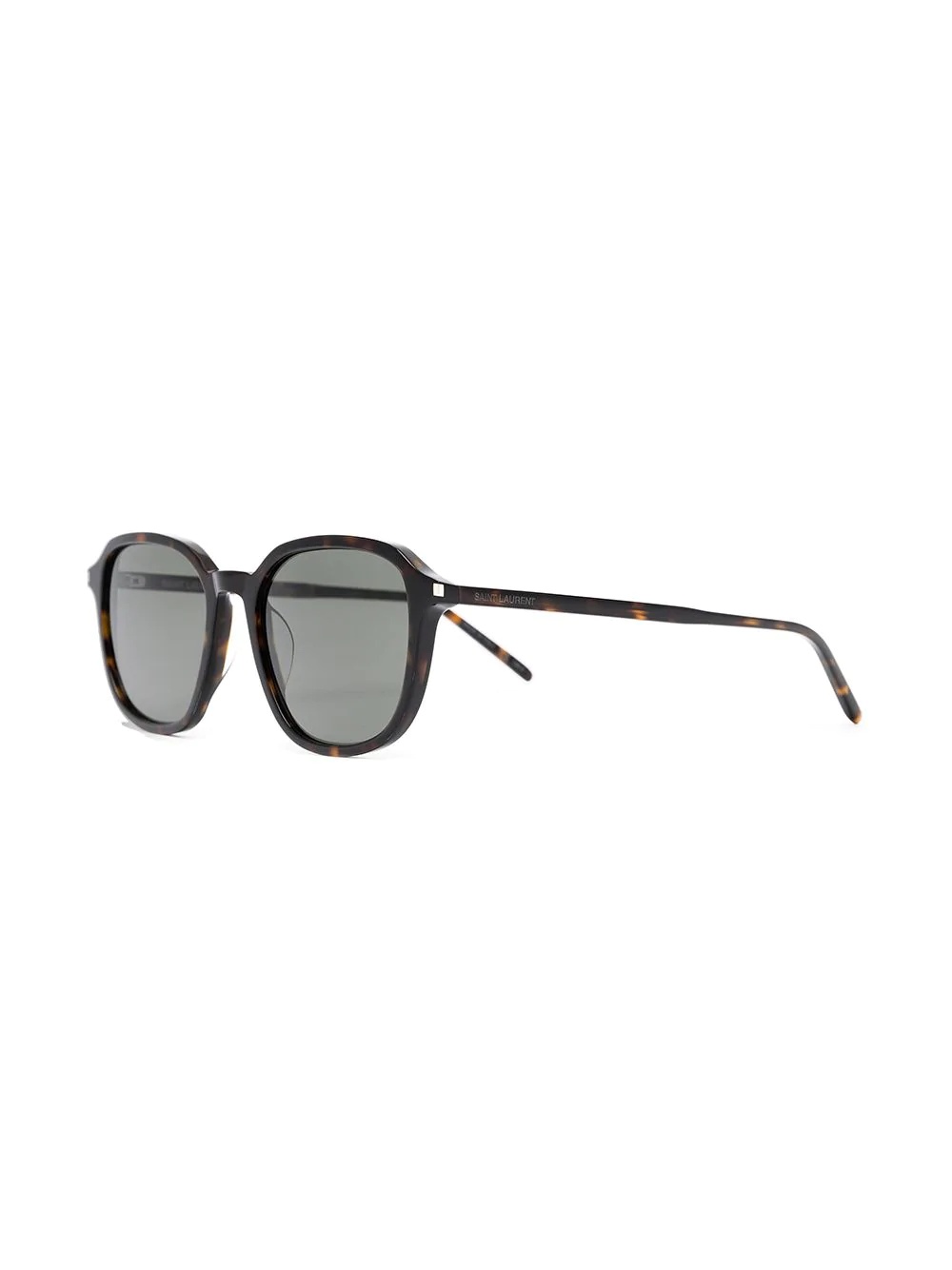 round-frame tortoiseshell sunglasses - 2