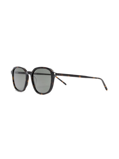 SAINT LAURENT round-frame tortoiseshell sunglasses outlook