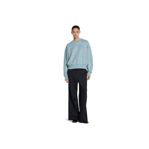 Cotton jersey sweatshirt with crystals - 2