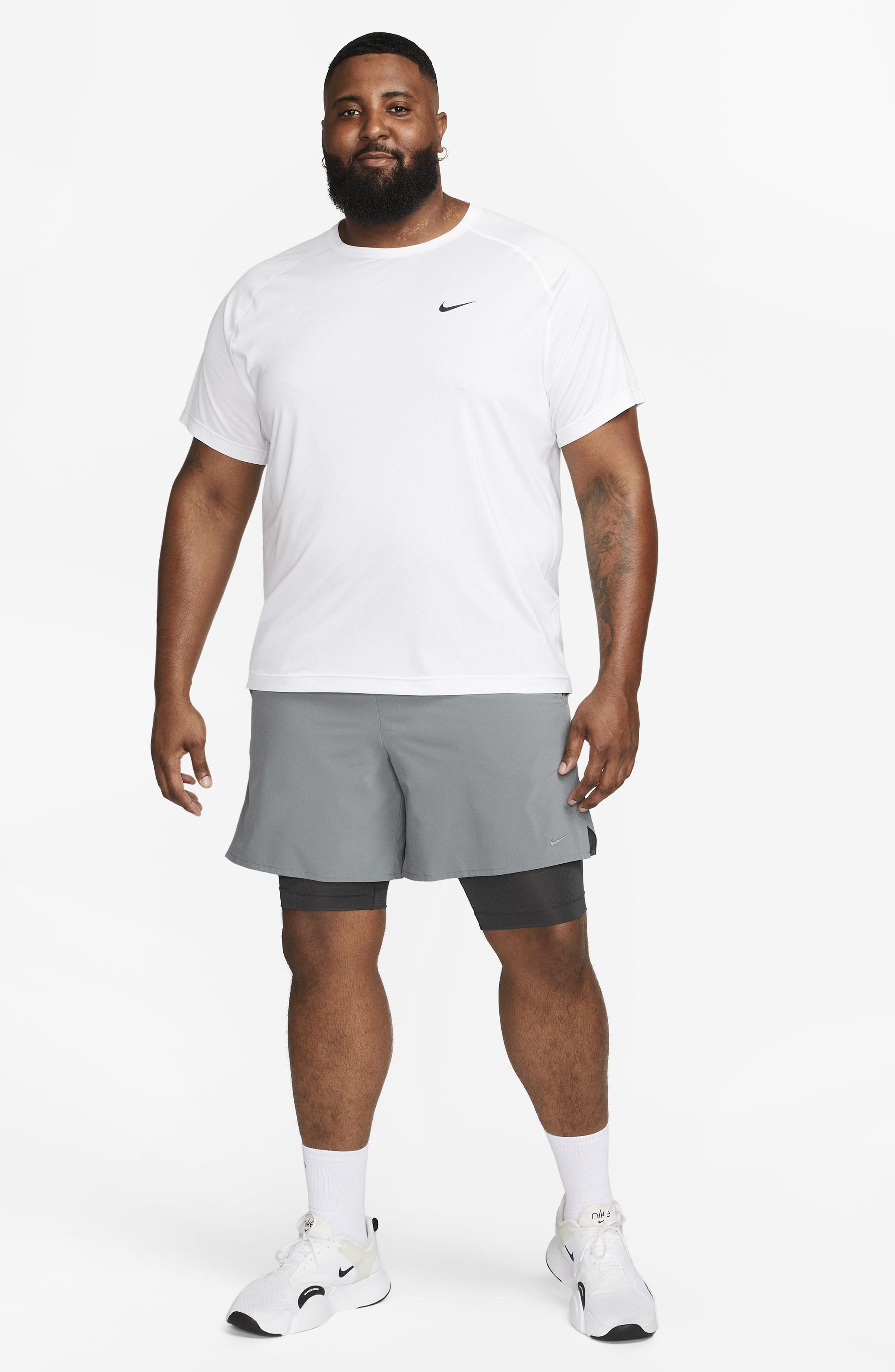 Nike Dri-FIT Ready Training T-Shirt in White/Black at Nordstrom - 9