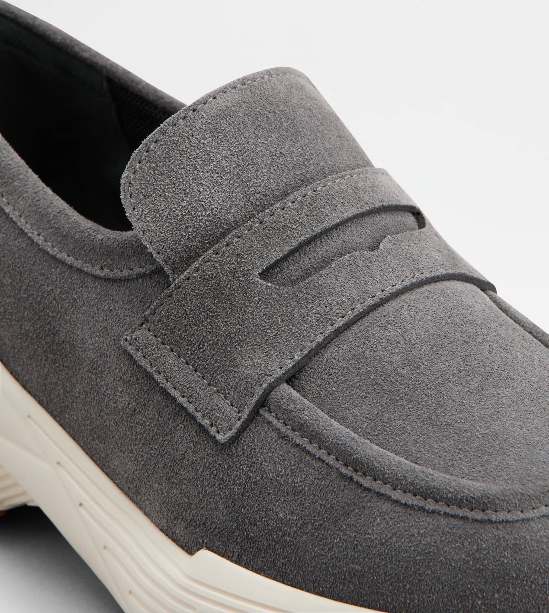 SPORTY LOAFERS IN SUEDE - GREY - 5
