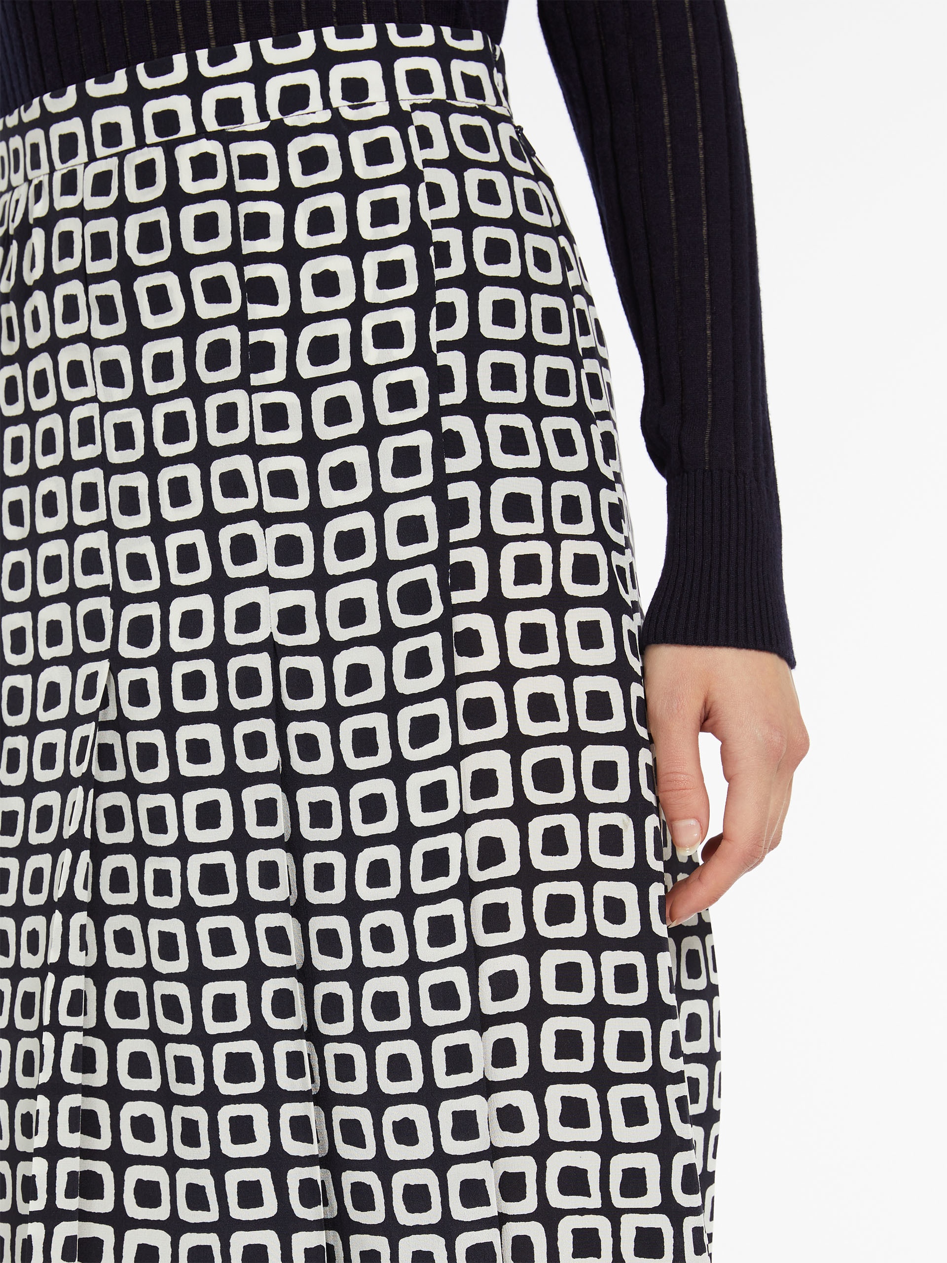UTOPICO Pleated printed silk skirt - 5