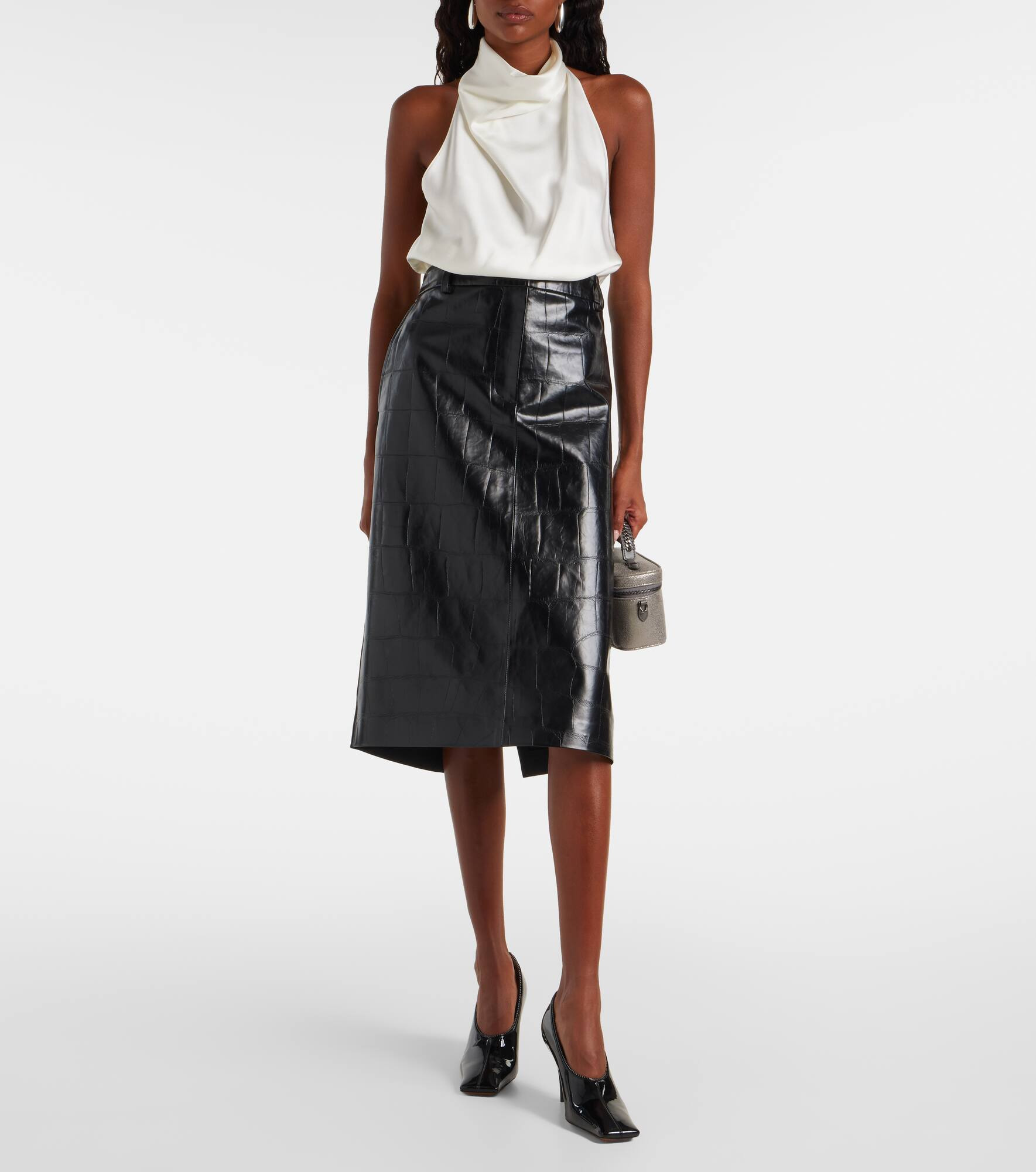 Halterneck satin top - 2