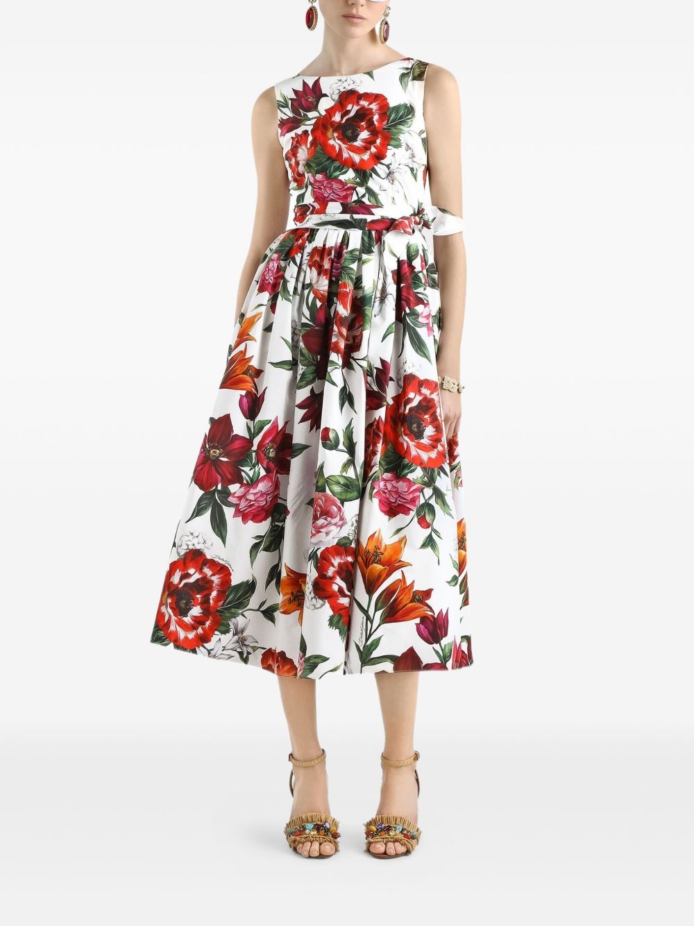 floral-print midi dress - 2