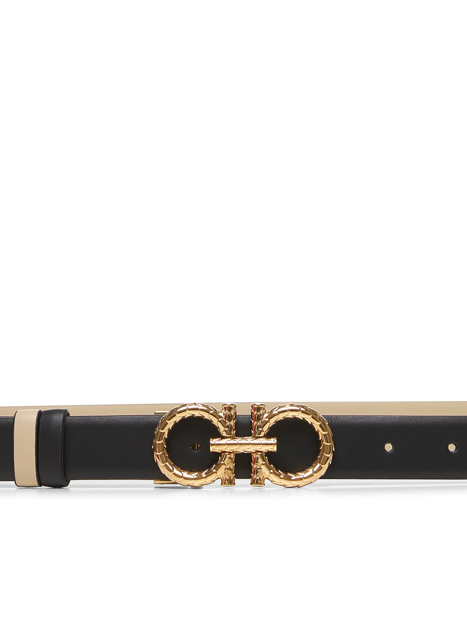 Black reversible Gancini belt - 2