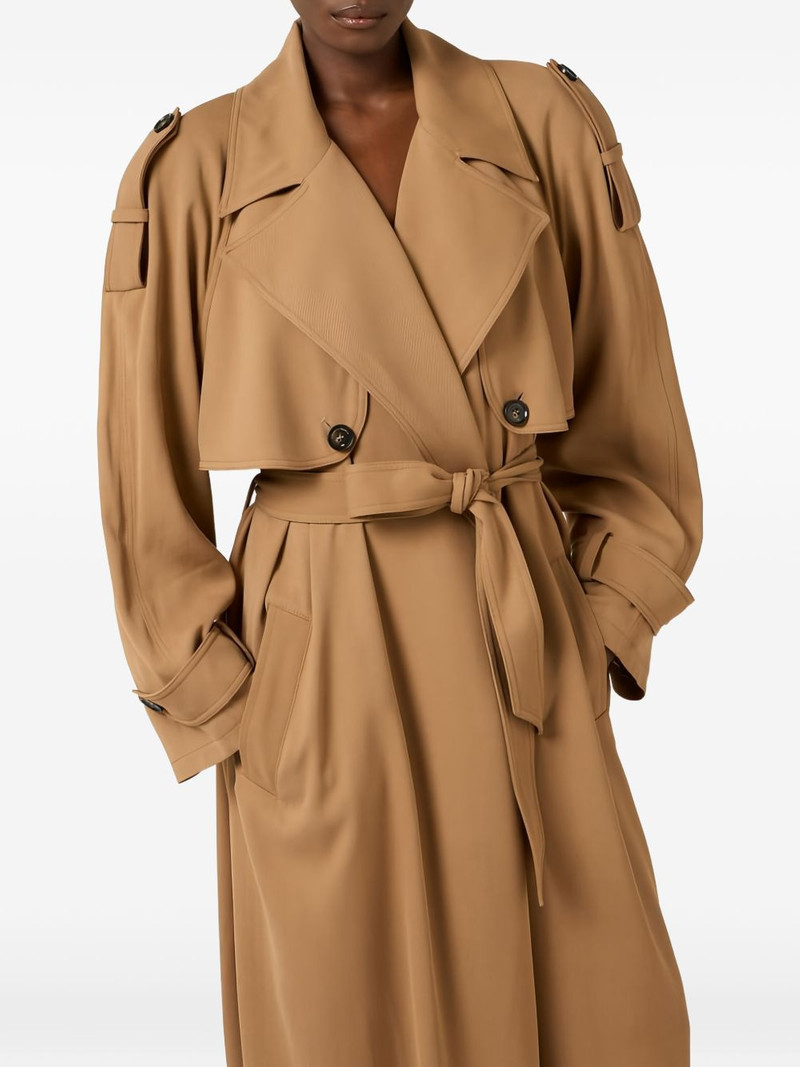 Flowing gabardine trench coat 4