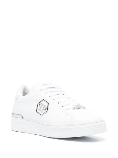 PHILIPP PLEIN Hexagon low-top leather sneakers outlook