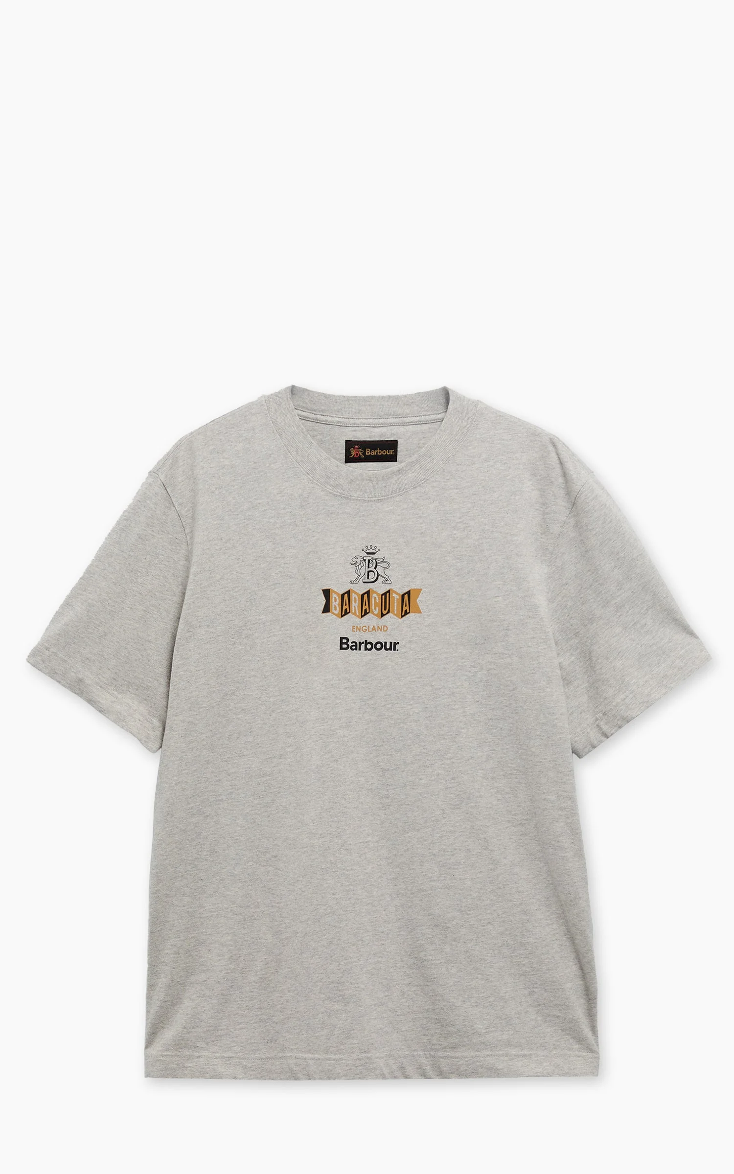 BARBOUR X BARACUTA T-SHIRT VINYL OVERSIZED GREY MARL - 1