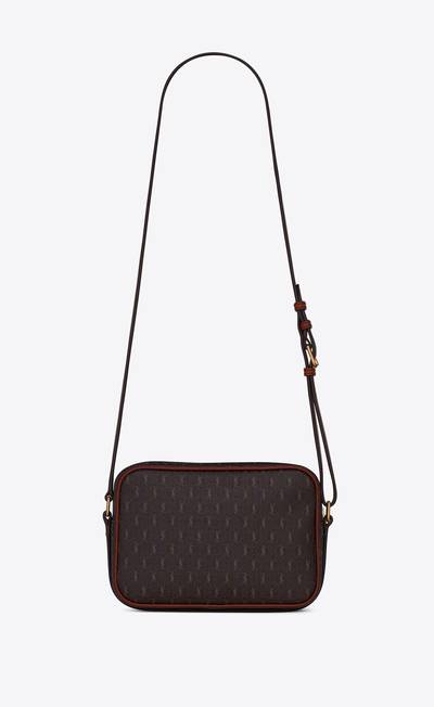 SAINT LAURENT le monogramme camera bag in monogram canvas and smooth leather outlook
