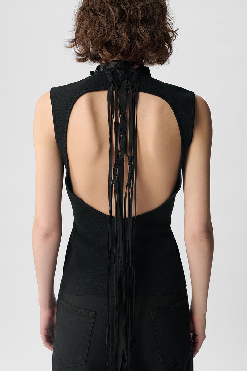 Line Top With Macrame Belt - 5