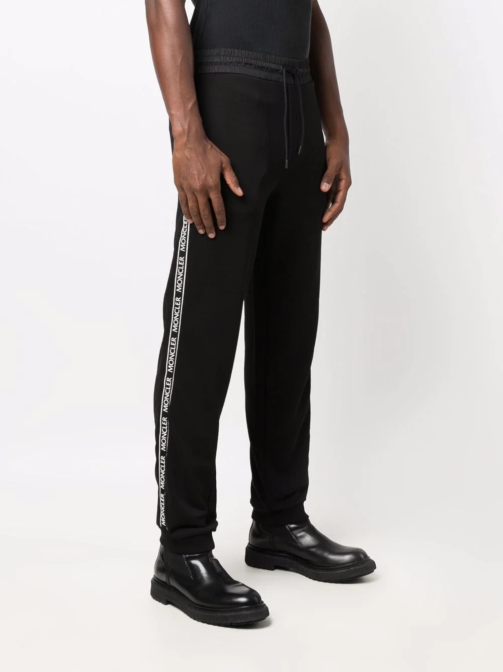 logo print track trousers - 3