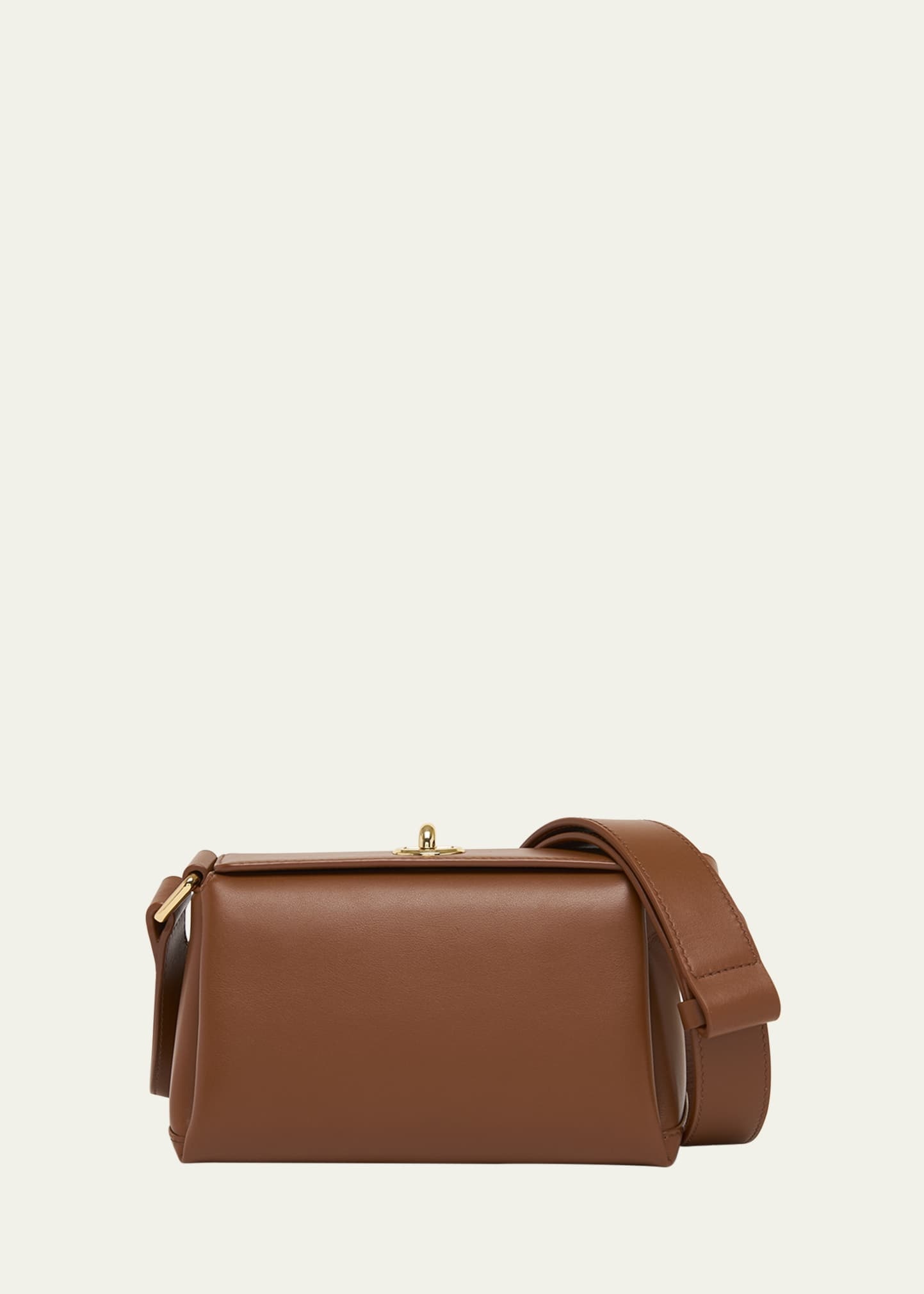 Mini Turn-Lock Leather Shoulder Bag - 1