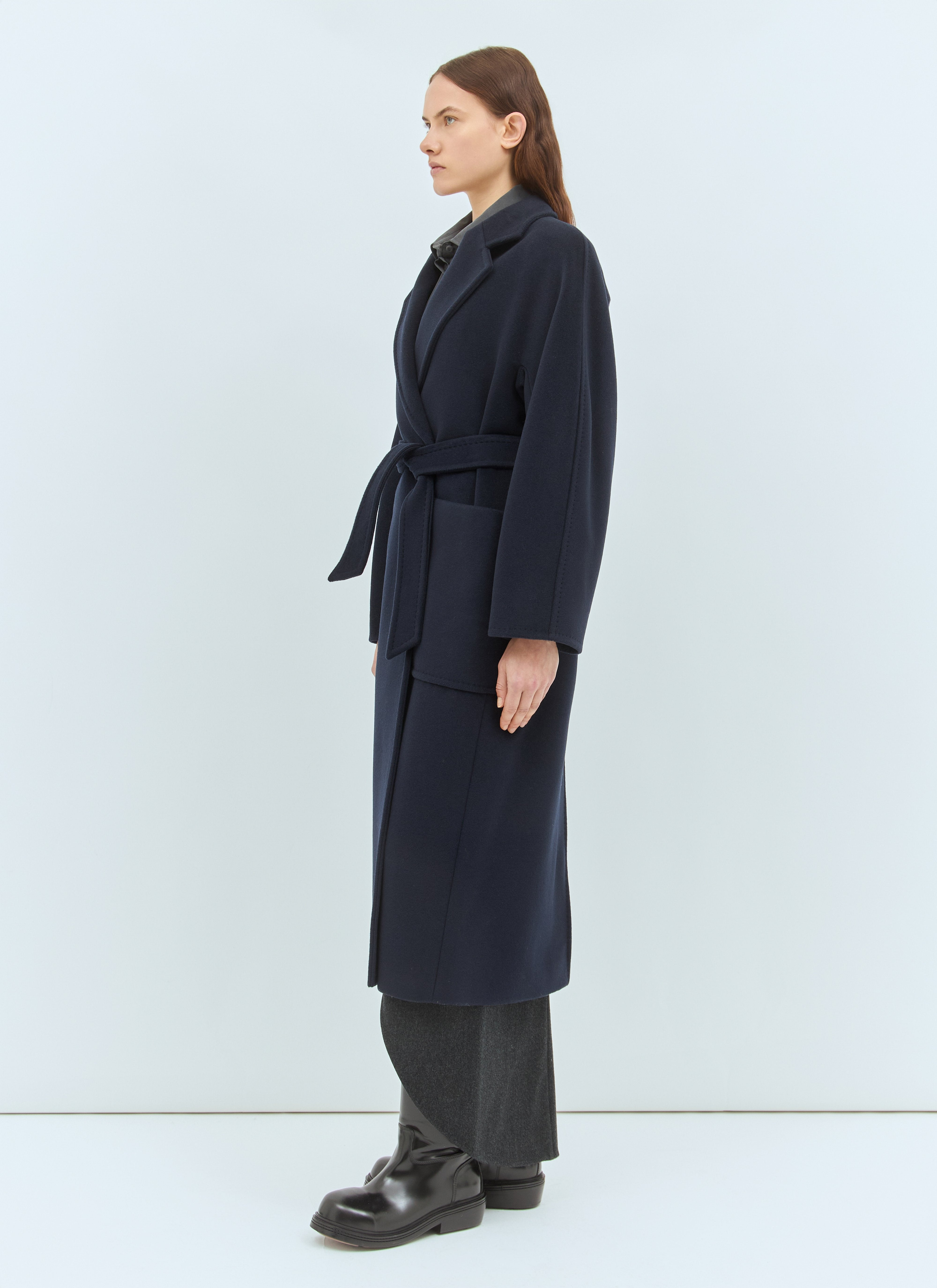 Max Mara Women Wool And Cashmere Robe Coat - 4